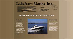 Desktop Screenshot of lakefrontmarine.ca